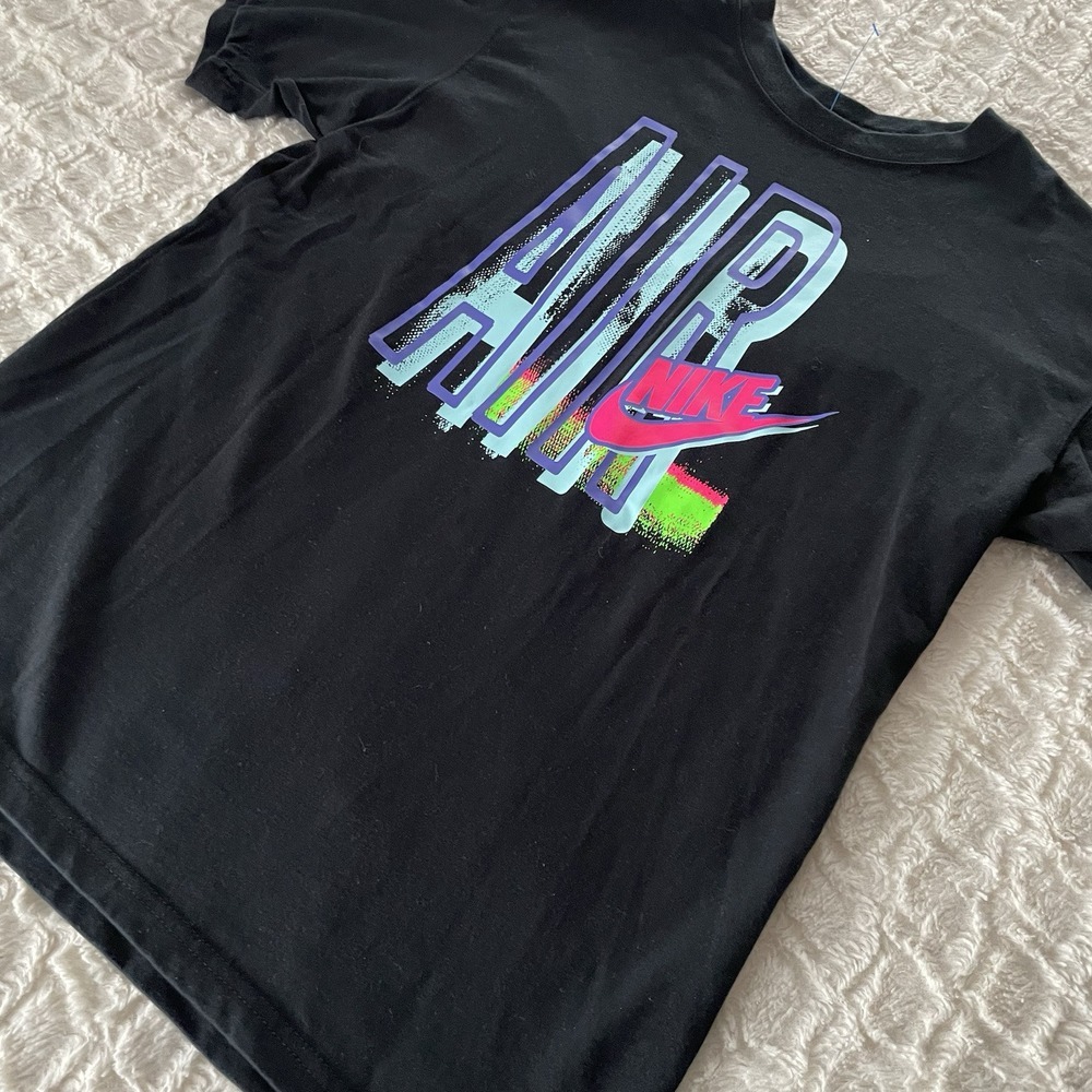 Nike Air Graphic Tshirt Tee Shirt Small S Black Nerd Nerdy Unisex